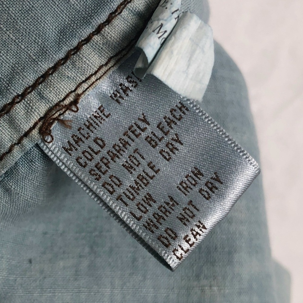 RYAN MICHAEL Silk Linen Western Snap Shirt Men's L Morning Sky Blue S/S - Picture 11 of 14